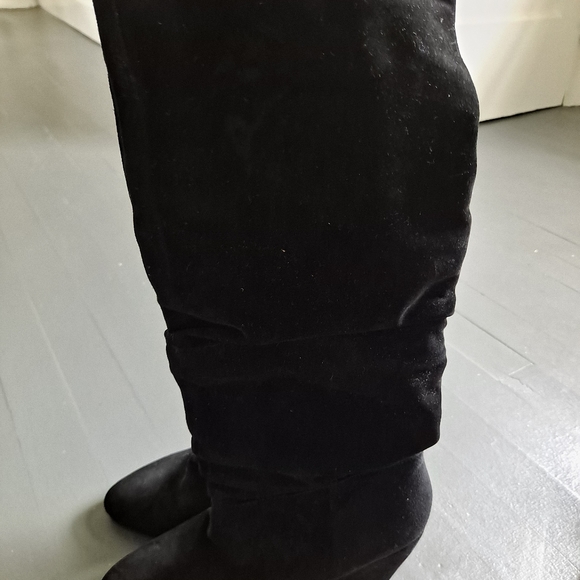 Suede Wedge Tall Boots - Picture 2 of 5